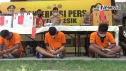 Polres Gresik Ringkus 3 Komplotan Maling, Pelaku Beraksi Gunakan Sendok dan Penggaris