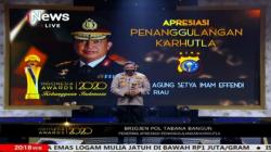 Gigih Tangani Karhutla, Polda Riau Diganjar Indonesia Awards 2020