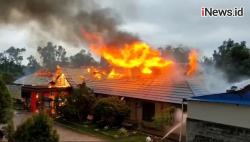 Video Kantor Polairud Polda Kaltim Balikpapan Terbakar, Diduga Dipicu Korsleting Listrik