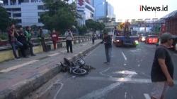 Video Anggota TNI Kritis Ditabrak Truk Batu Bata saat Menuntun Motor di Pancoran Jaksel