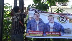 Video Bawaslu Kota Medan Turunkan Spanduk Bobby-Aulia karena Dipasang di Zona Terlarang