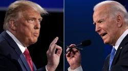 Momen Donald Trump dan Joe Biden saat Debat Terakhir Calon Presiden AS