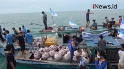 Video Pemuda di Bangka Belitung Buat Karang Buatan Berbentuk Covid-19