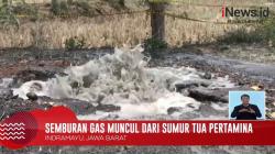 Video Ledakan Sumur Bor Semburkan Gas Hebohkan Warga Indramayu<
