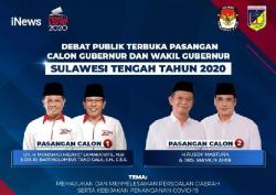 iNews TV Siarkan Debat Terbuka Pasangan Cagub-Cawagub Sulawesi Tengah