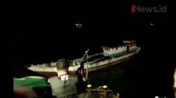 Video Polisi Kejar Kapal Pencuri Batu Bara di Perairan Biringkassi Sulsel