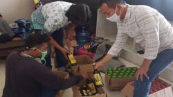 Gerebek 2 Warung Kelontong, Polres Majalengka Sita Ratusan Botol Miras<