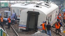 Penampakan Kereta Api Meluncur Tanpa Kendali Sejauh 2 Km di Malang