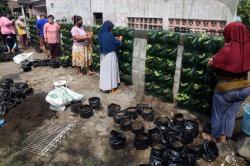 Berada di Jalur Pembuangan Sampah, Warga Bambankerep Semarang Dilatih Urban Farming