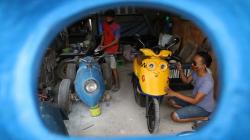 Modifikasi Bodi Motor Berbahan Fiber