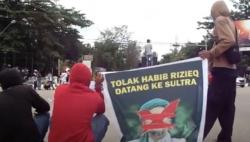 Aliansi Masyarakat Sultra Demo Tolak Habib Rizieq karena Dinilai Dakwahnya Provokatif<