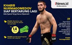 Infografis Khabib Nurmagomedov Siap Bertarung Lagi, Ini Syaratnya