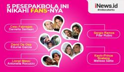 Infografis 5 Pesepakbola Menikah dengan Fans