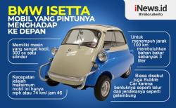 Infografis Mobil Unik BMW Isetta Pintu Menghadap ke Depan