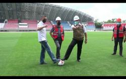 Begini Reaksi Menpora dan PSSI Saat Tinjau Venue Piala Dunia U-20 di Palembang <