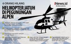 Helikopter Angkut 6 Orang Jatuh di Pegunungan Alpen Prancis, Diduga Ada yang Selamat
