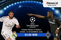 Infografis Prediksi Real Madrid Vs Borussia Monchengladbach