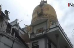 Video Patung Bajra Siddhi di Bali Roboh Diterpa Angin Puting Beliung