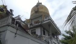 Dihantam Puting Beliung, Patung Bajra Sidhi Setinggi 45 Meter di Bali Roboh