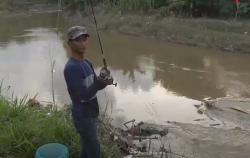 Video Pascabanjir Bandang, Pemancing di Sungai Deli Medan Panen Ikan