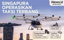 Infografis Singapura Akan Operasikan Taksi Terbang, Tarifnya Rp5,1 Juta per 15 Menit