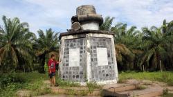 Begini Kondisi Tugu Janji Raja Rambah di Rokan Hulu Rusak Tidak Terawat