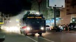 Malam Hari Manado Disemprot Disinfektan Massal Cegah Covid-19 