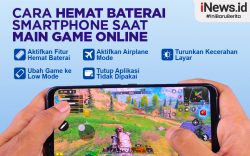 Infografis Cara Hemat Baterai Smartphone saat Main Game Online