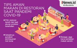Infografis Tips Makan di Restoran saat Pandemi Covid-19