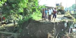 Dua Titik Tanggul Jebol di Sungai Aji Kendal Mulai Diperbaiki 