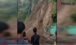 Video Tebing 15 Meter di Jalan Simpenan Sukabumi Longsor