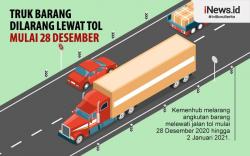 Infografis Truk Barang Dilarang Masuk Tol Mulai 28 Desember