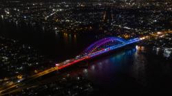 Dihiasi 1.527 Lampu, Begini Penampakan Jembatan Musi VI saat Diresmikan