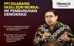 Infografis Fadli Zon Kecam Pelarangan FPI