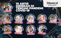 Infografis 10 Pasangan Artis Menikah pada 2020