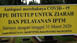 Antisipasi Korona, Layanan Ziarah di TPU Wilayah Jakarta Selatan Ditutup<