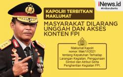 Infografis Maklumat Kapolri Larang Unggah Konten FPI di Medsos