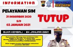 Cuti Bersama Tahun Baru, Pelayanan SIM dan Samsat di Salatiga Tutup 4 Hari<