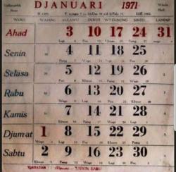 Bikin Heboh, Penanggalan Kalender Tahun 2021 Mirip dengan Tahun 1971 