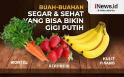Infografis Deretan Sayur dan Buah Bikin Gigi Makin Putih 