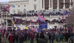 Video Ribuan Pendukung Trump Serbu Gedung Capitol, Satu Orang Tewas