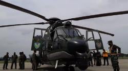 Heli Caracal TNI AU Sisir Perairan Pulau Laki Cari Puing Sriwijaya Air<