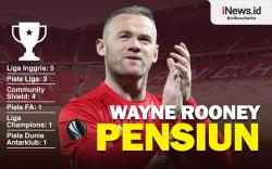 Infografis Wayne Rooney Pensiun