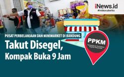 Infografis Pusat Perbelanjaan di Bandung hanya Buka 9 Jam