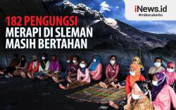 Infografis 182 Pengungsi Merapi di Sleman Masih Bertahan di Cangkringan