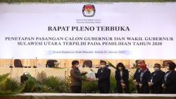 KPU Sulut Resmi Tetapkan Olly Dondokambey dan Steven Kandouw Calon Terpilih Pilkada 2020