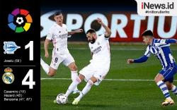 Infografis Real Madrid Pesta Gol di Markas Alaves
