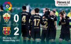 Infografis Barcelona Libas Elche Tanpa Lionel Messi