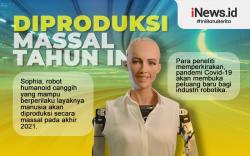 Infografis Robot Cerdas Sophia Diproduksi Massal Tahun Ini