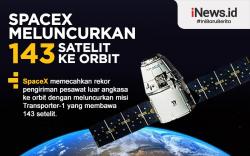 Infografis SpaceX Luncurkan 143 Satelit ke Orbit